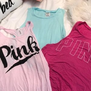NWOT PINK small top bundle